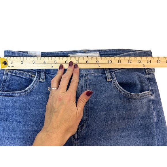 Frank & Eileen Derry Signature Ankle Jeans High Rise Raw Hem Medium Wash Size 29 - Picture 8 of 14